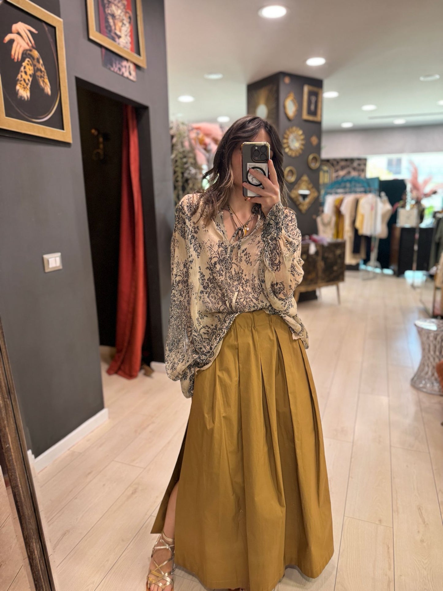 CAMICIA DAMASCATO SETA PHILIA LOFT