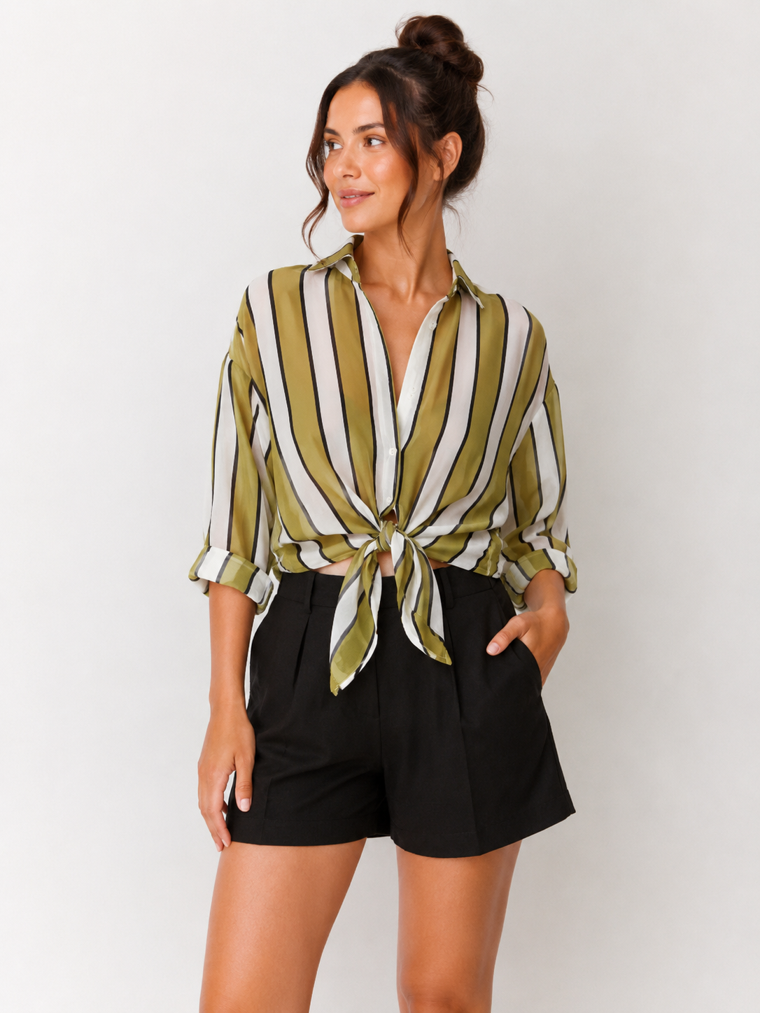CAMICIA RIGA VERDE OLIVA DIXIE