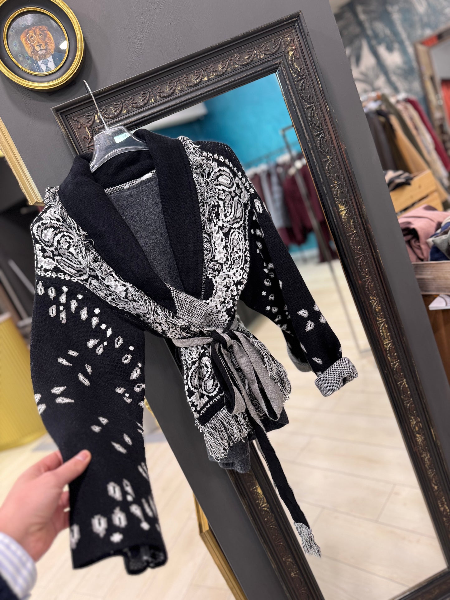 CARDIGAN BANDANA CON FRANGE DONTWAIT