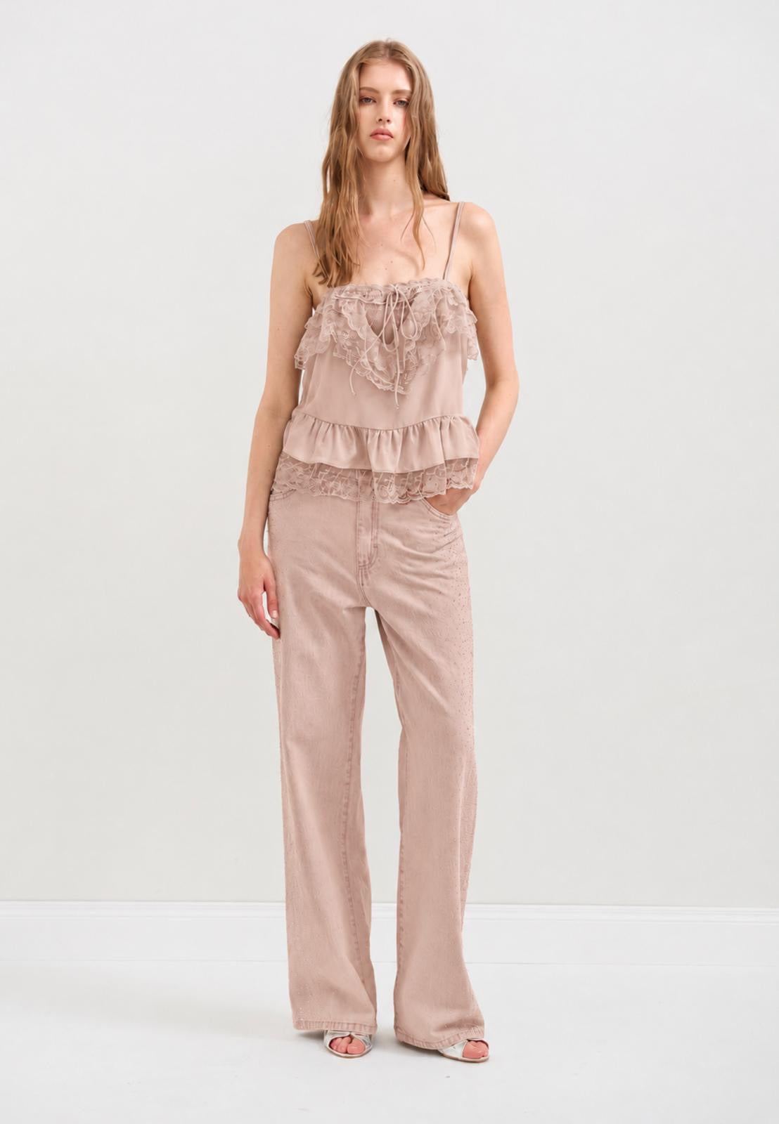 TOP IN VISCOSA CON PIZZO CIPRIA SOALLURE