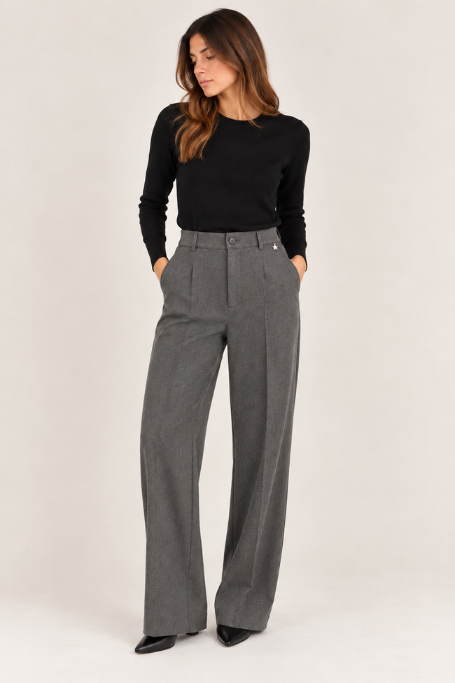 PANTALONE DRITTO CON ELASTICO SUL RETRO SOUVENIR