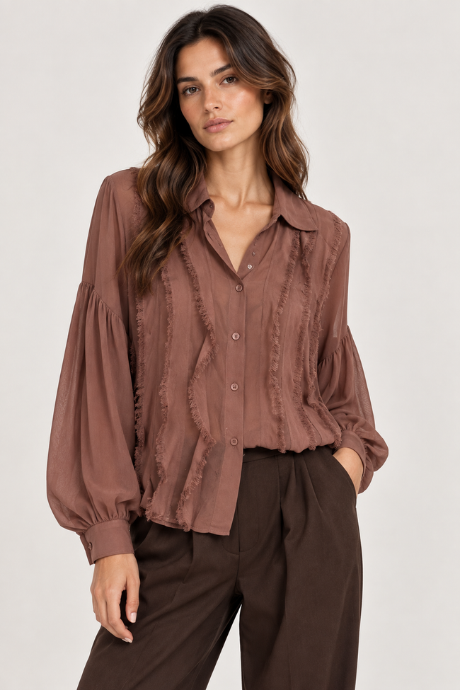 CAMICIA CON ROUCHES IN VISCOSA PHILIALOFT