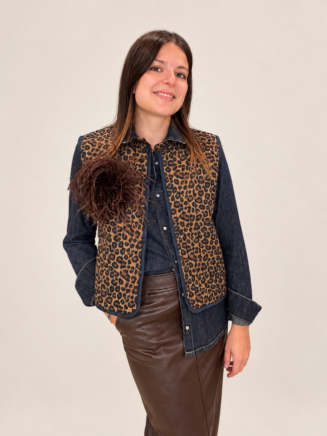 GILET MACULATO IN COTONE DONTWAIT
