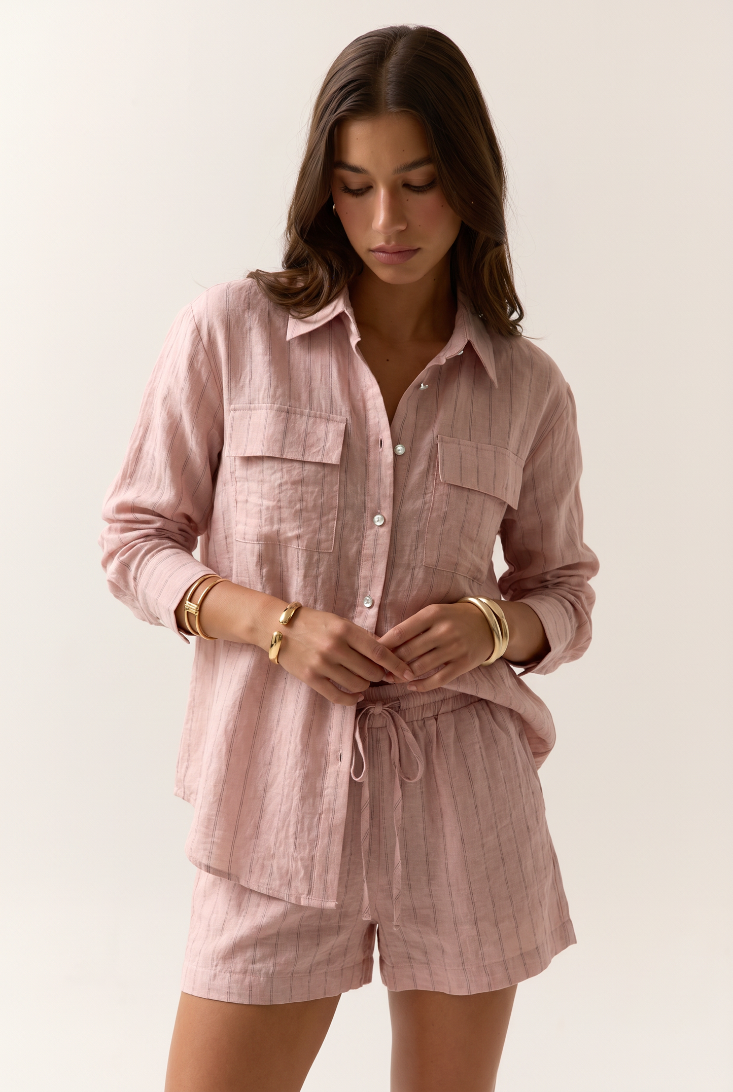 CAMICIA IN LINO RIGATA| 2 varianti DONTWAIT