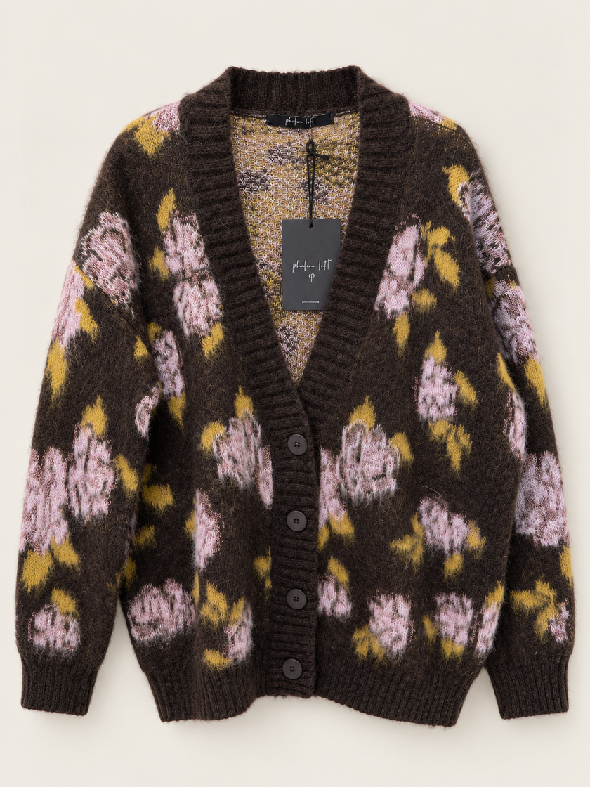 CARDIGAN IN FANTASIA CON MOHAIR PHILIALOFT