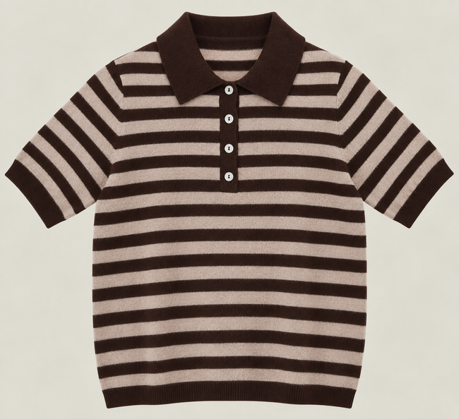 POLO RIGATA CON CASHMERE DONTWAIT
