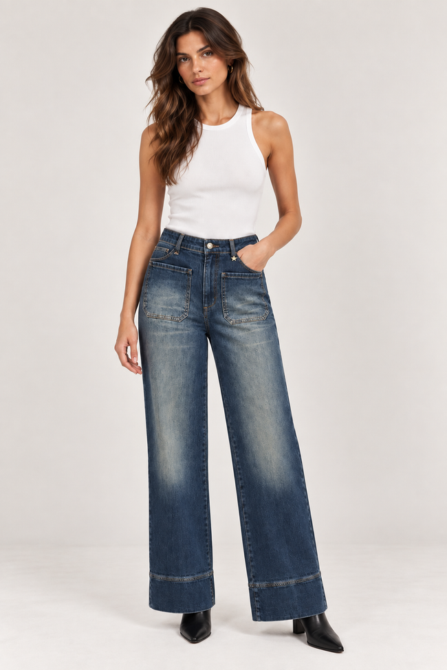 JEANS CON TASCHE APPLICATE SOUVENIR