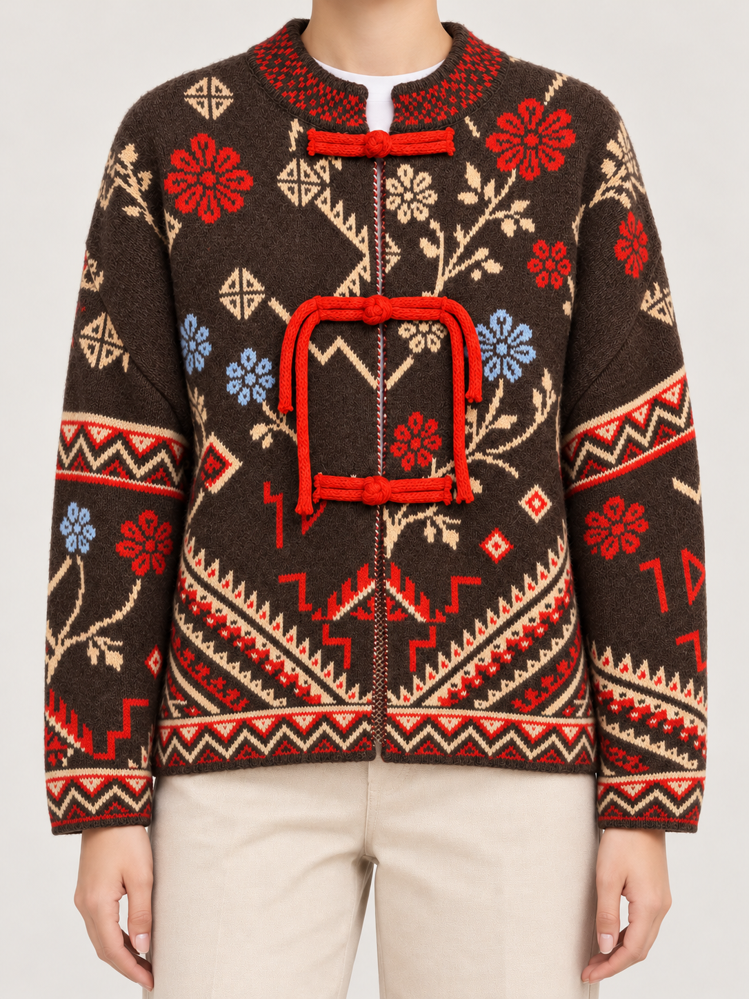CARDIGAN JACQUARD MISTO LANA DIXIE