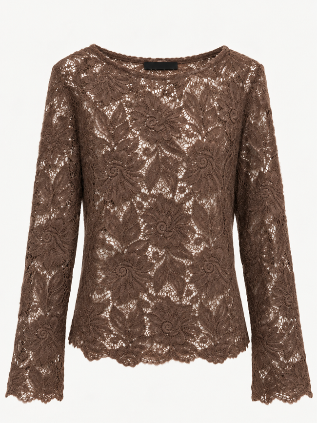 BLUSA IN PIZZO LAVORATA PHILIALOFT
