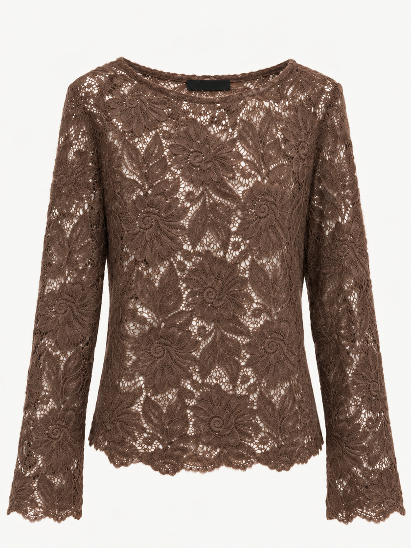 BLUSA IN PIZZO LAVORATA PHILIALOFT