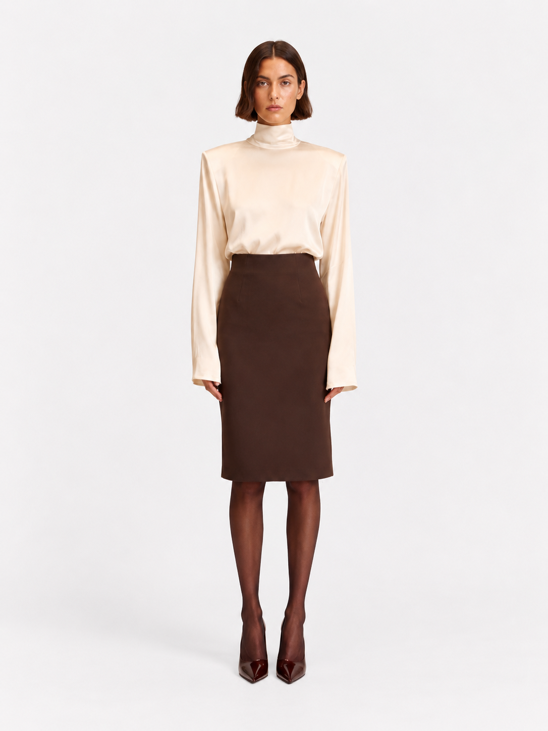 SKIRT DINA CIOCCOLATO ANIYEBY