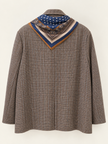 GIACCA OVER MICRO CHECK CON FOULARD DONTWAIT