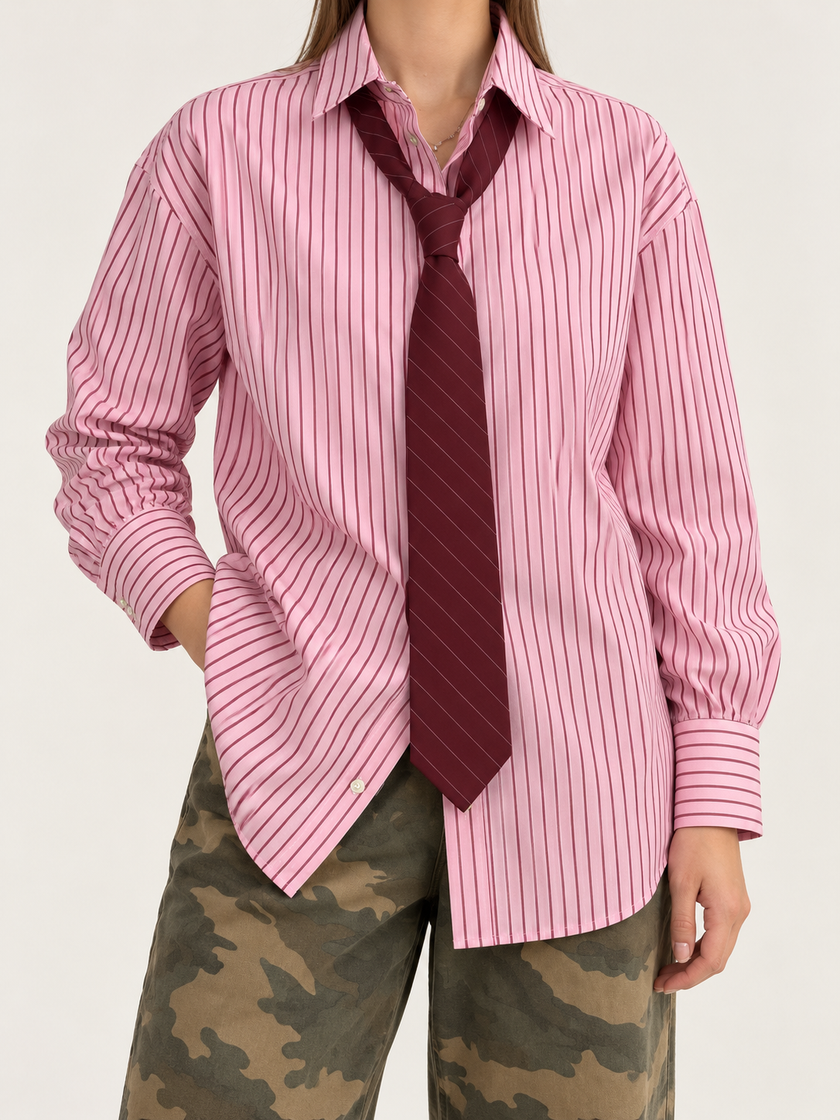 AVA SHIRT PINK/WINE ANIYEBY