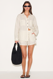 SHORTS IN LINO RIGATO|2 varianti