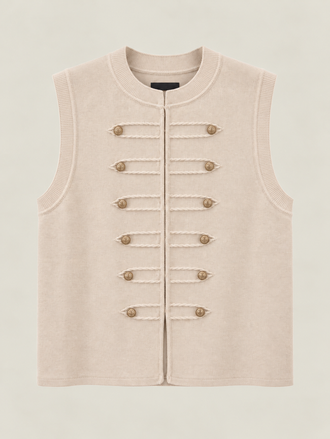 GILET IN VISCOSA MILITARY DONTWAIT