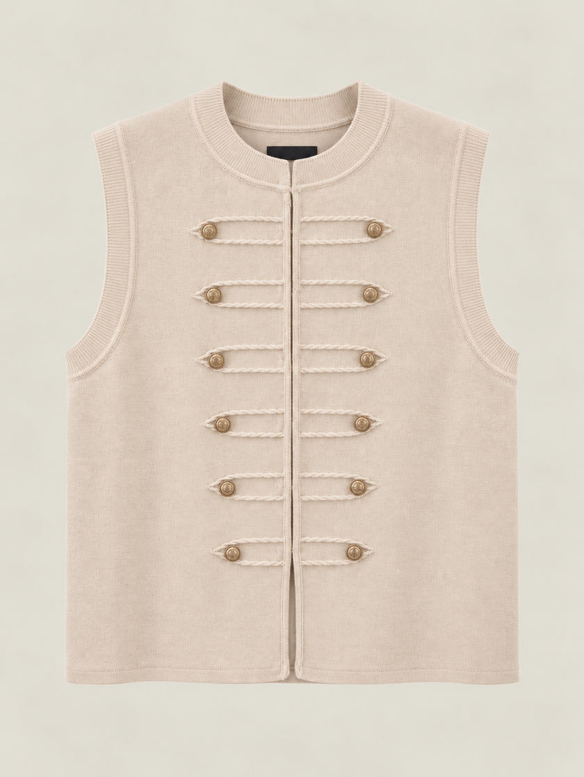 GILET IN VISCOSA MILITARY DONTWAIT