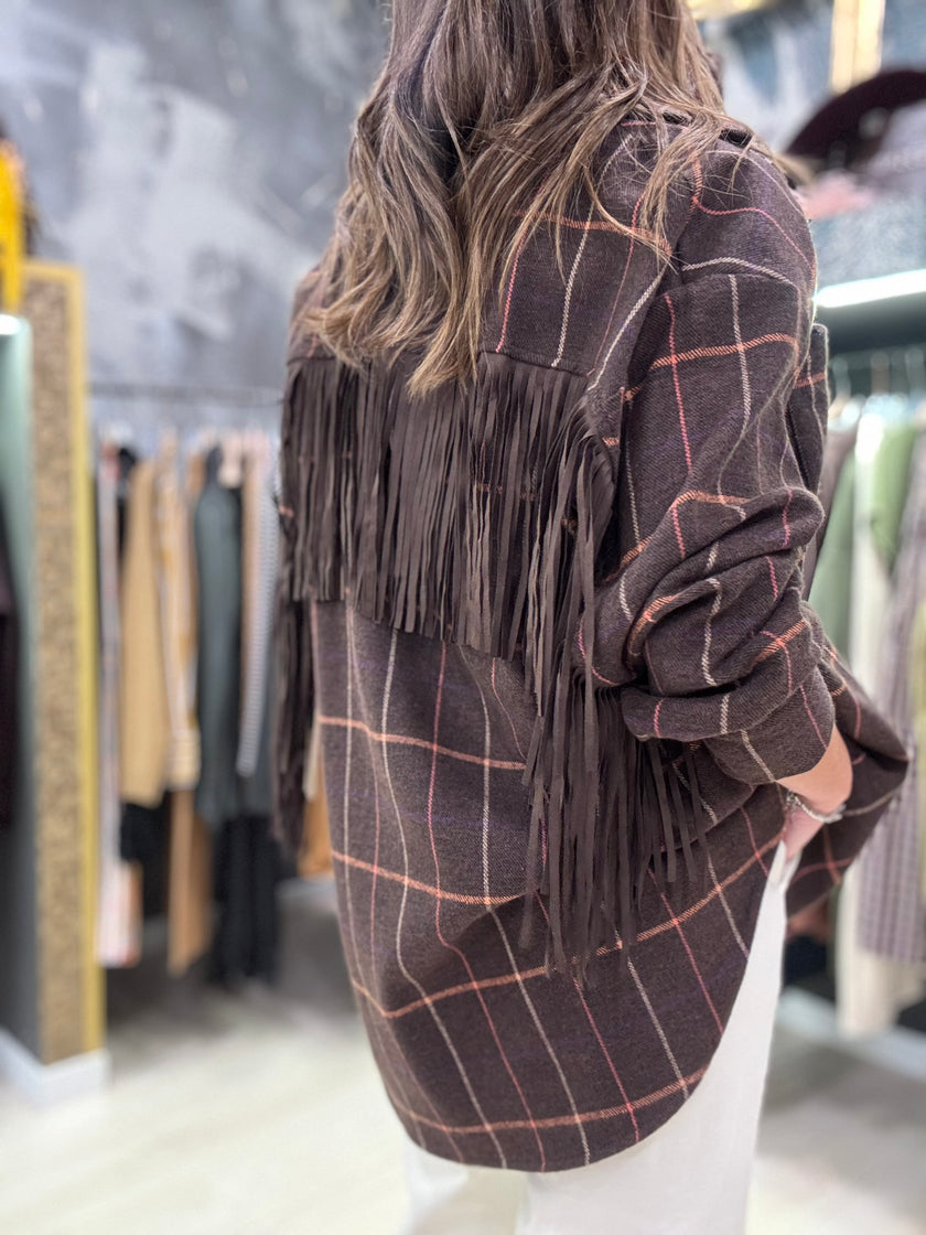 CAMICIA QUADRI CON FRANGE DONTWAIT