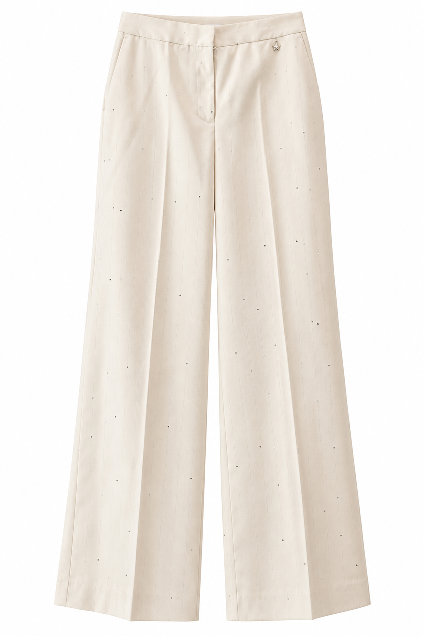 PANTALONE PANNA CON PAILLETTES SOUVENIR