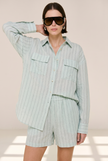 SHORTS IN LINO RIGATO|2 varianti
