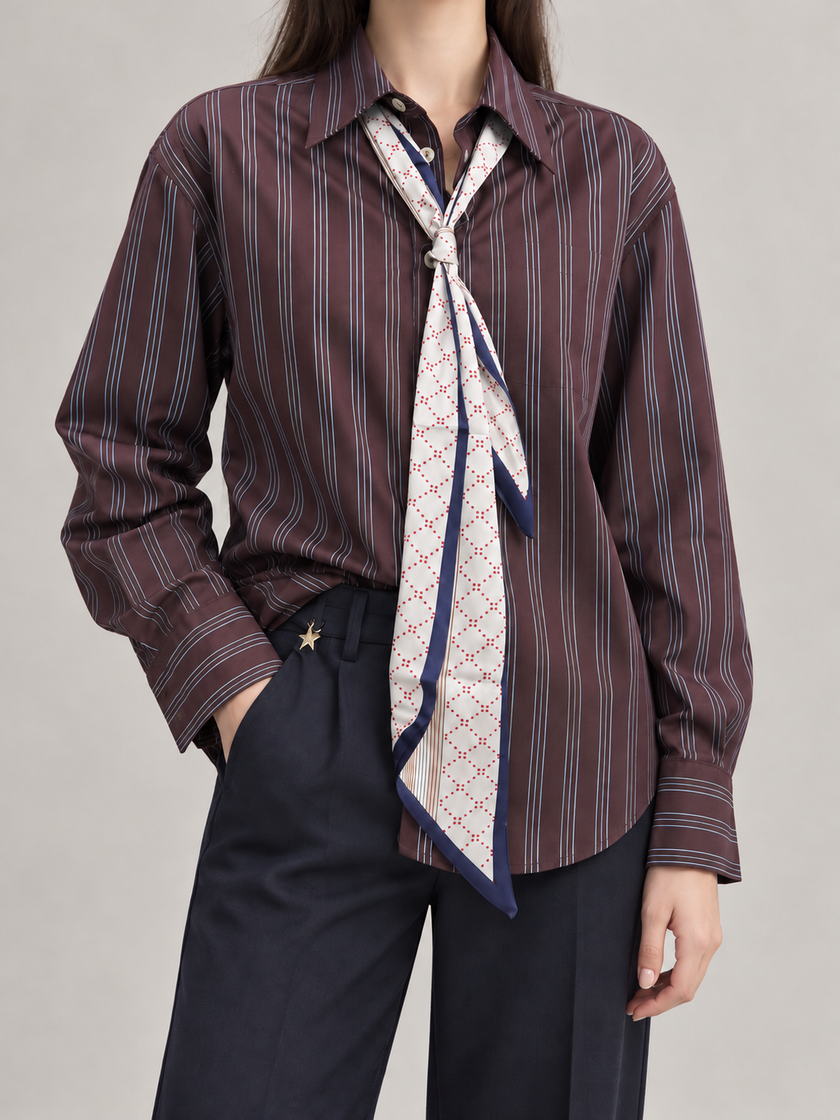 CAMICIA RIGATA moro e celeste DONTWAIT