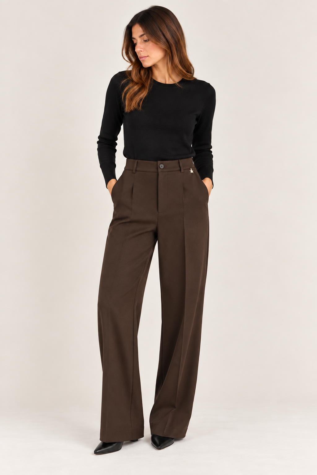 PANTALONE DRITTO CON ELASTICO SUL RETRO SOUVENIR