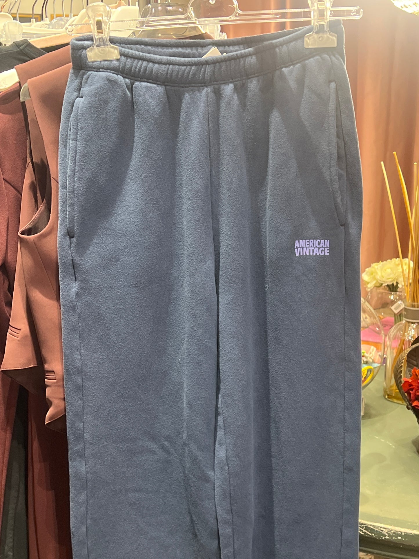 PANTALONE FELPA CON POLSINO AMERICANVINTAGE