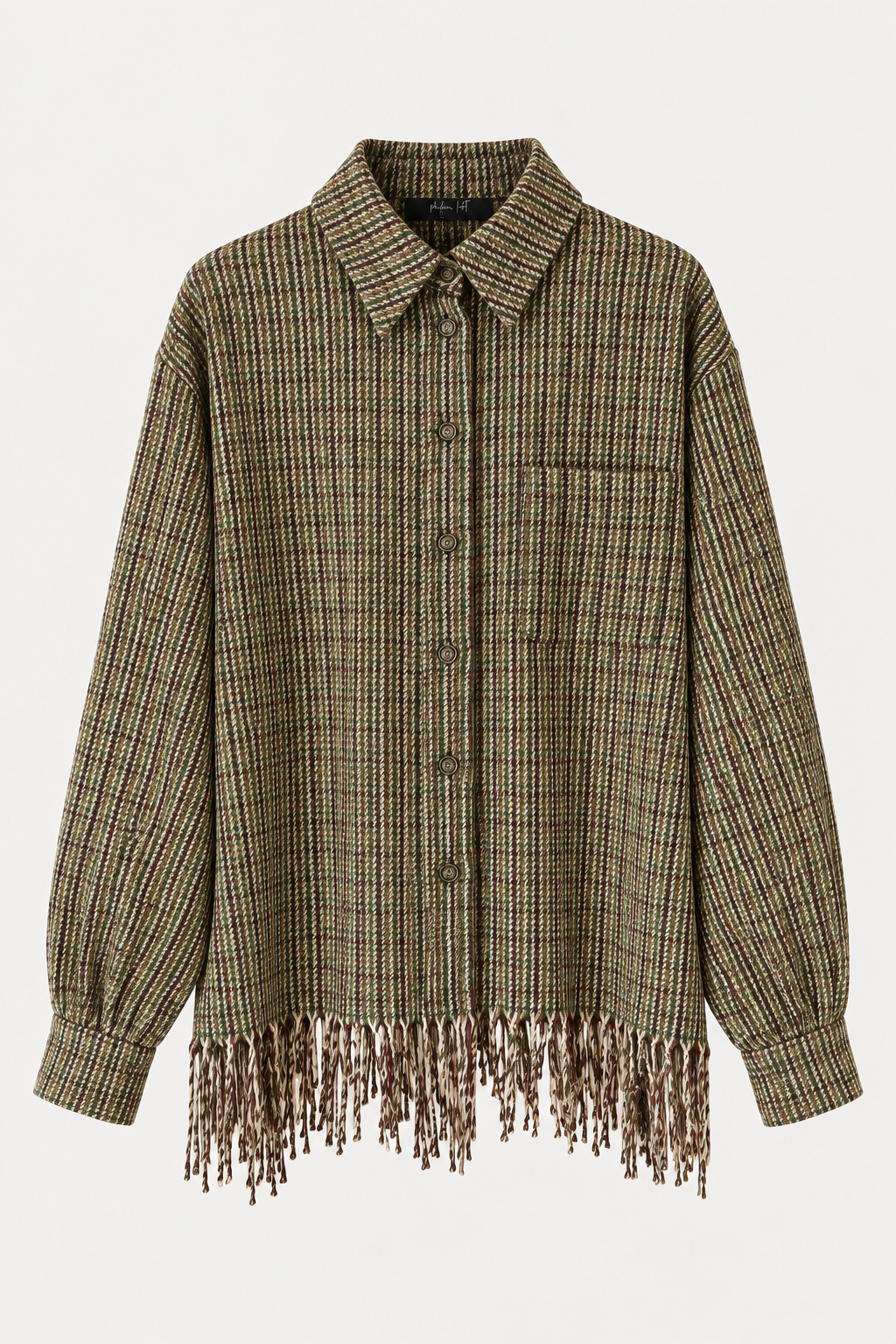 CAMICIA IN PIED DE POULE MISTO LANA PHILIALOFT