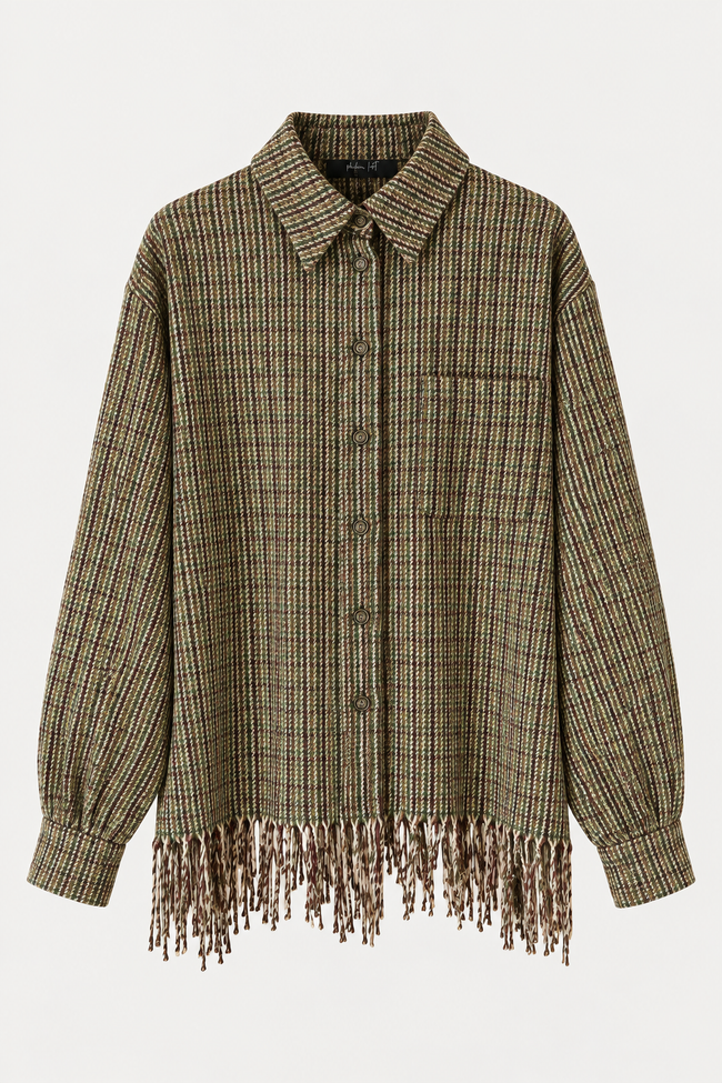 CAMICIA IN PIED DE POULE MISTO LANA PHILIALOFT