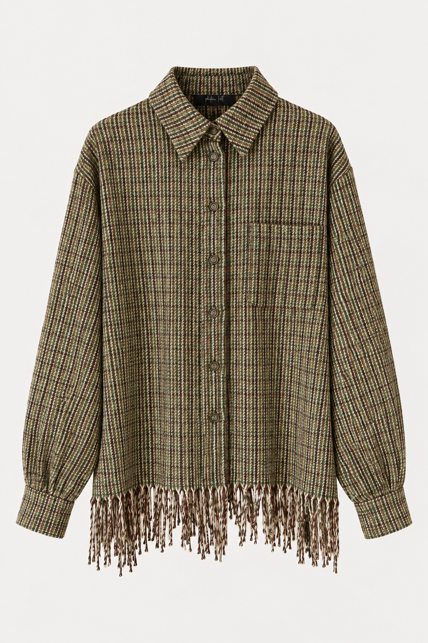 CAMICIA IN PIED DE POULE MISTO LANA PHILIALOFT