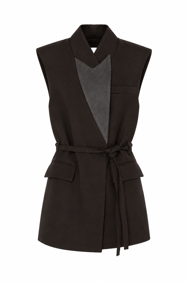 GILET CON REVERS MORO SOALLURE