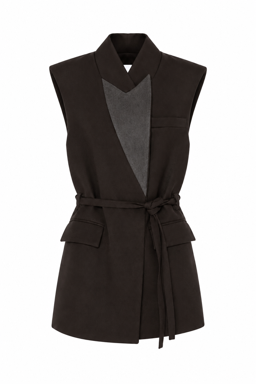 GILET CON REVERS MORO SOALLURE