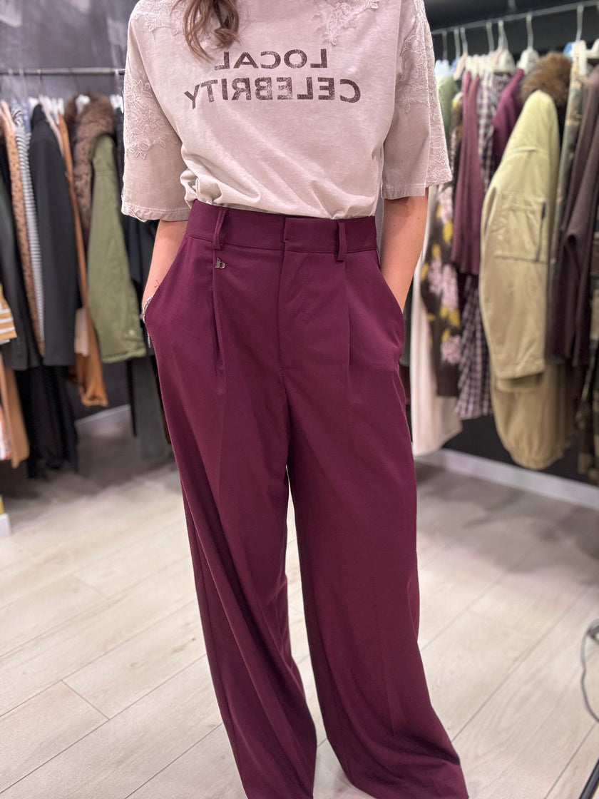 PANTALONI PALAZZO MERLOT DIXIE