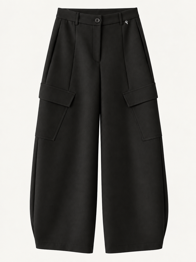 PANTALONE BALLOON CON TASCHE NERO PHILIALOFT