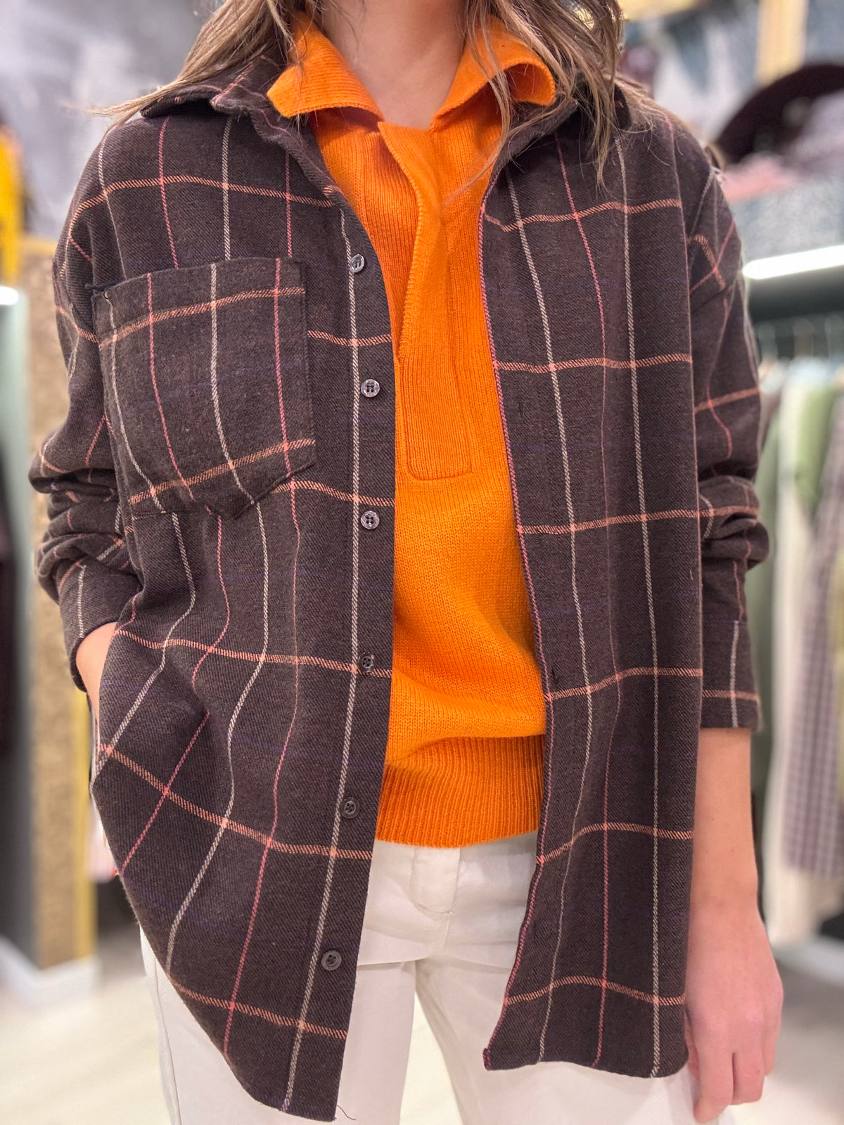 CAMICIA QUADRI CON FRANGE DONTWAIT