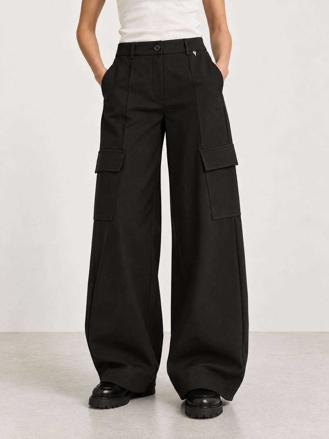 PANTALONE BALLOON CON TASCHE NERO PHILIALOFT