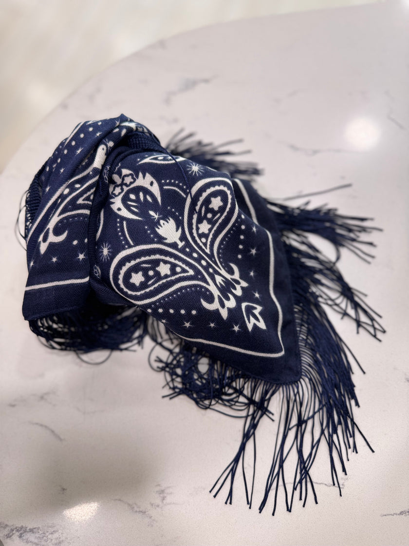 FOULARD IN FANTASIA CON FRANGE DONTWAIT