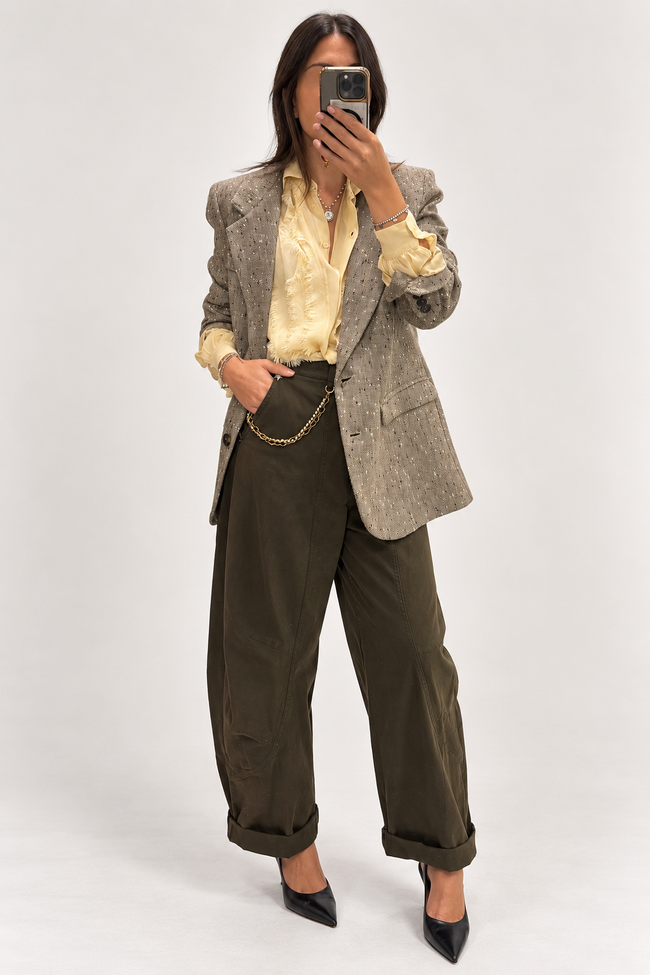 PANTALONI IN DRILL CON CATENA SOUVENIR