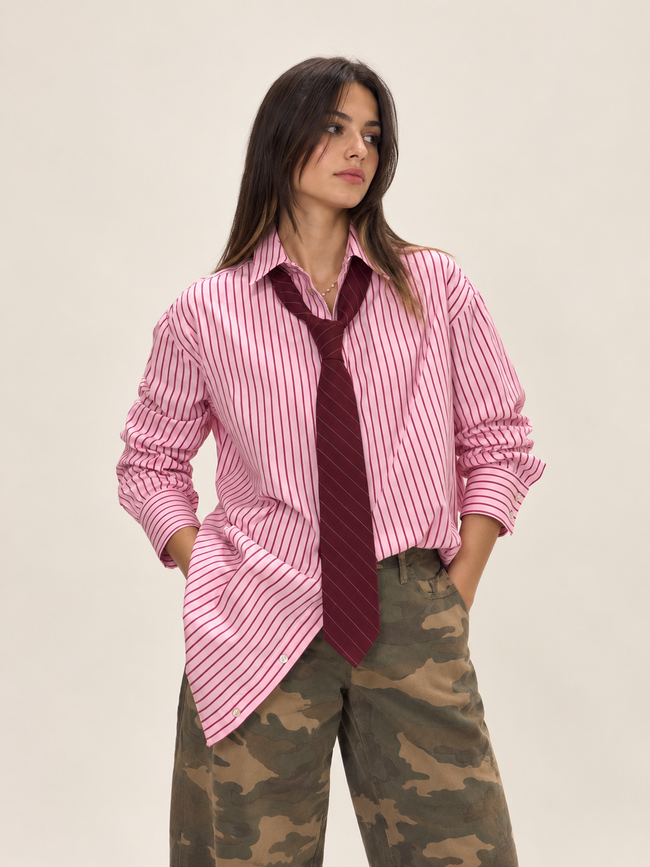 AVA SHIRT PINK/WINE ANIYEBY