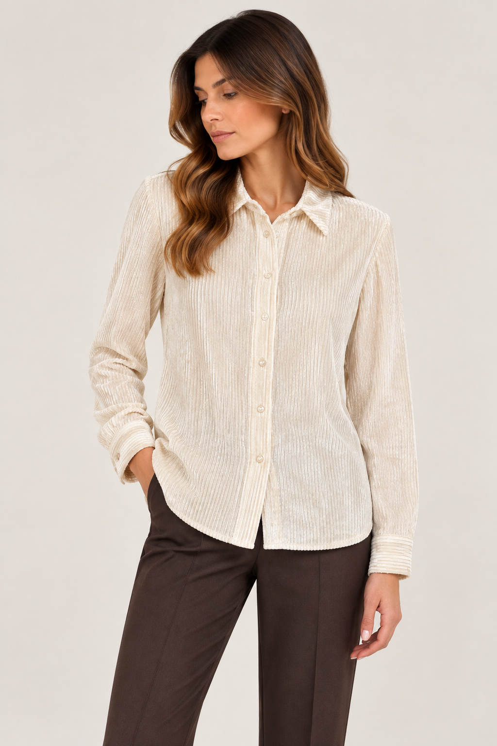 CAMICIA IN VELLUTO BURRO SOUVENIR