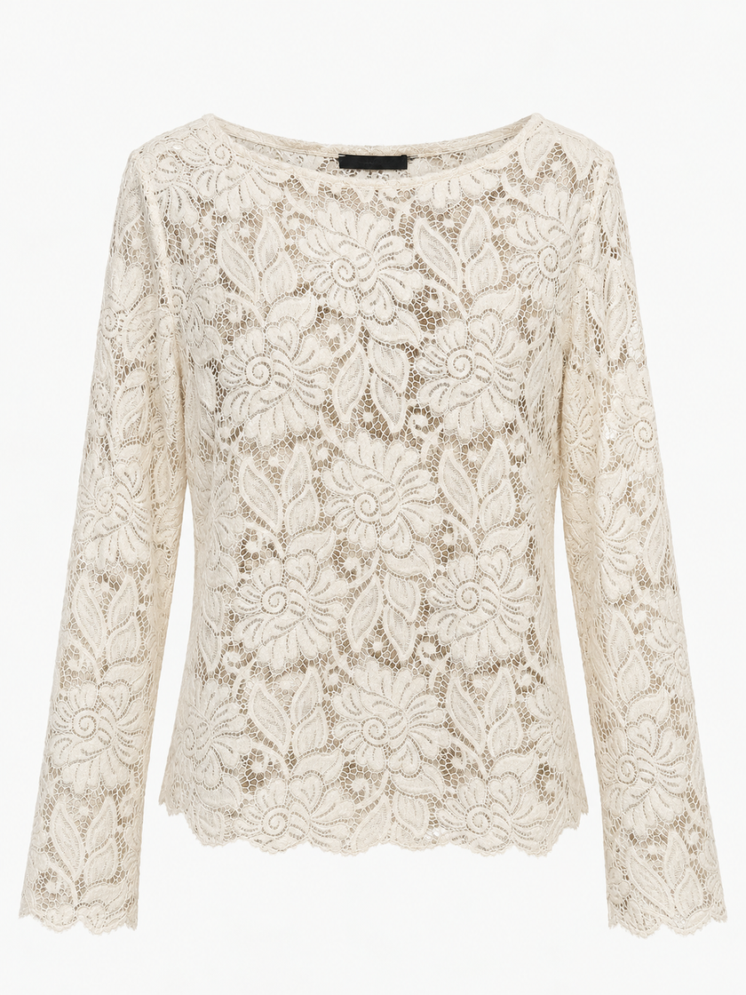 BLUSA IN PIZZO LAVORATA PHILIALOFT