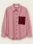 CAMICIA GESSATA BORDEAUX TASCA PAILLETTES MOTEL