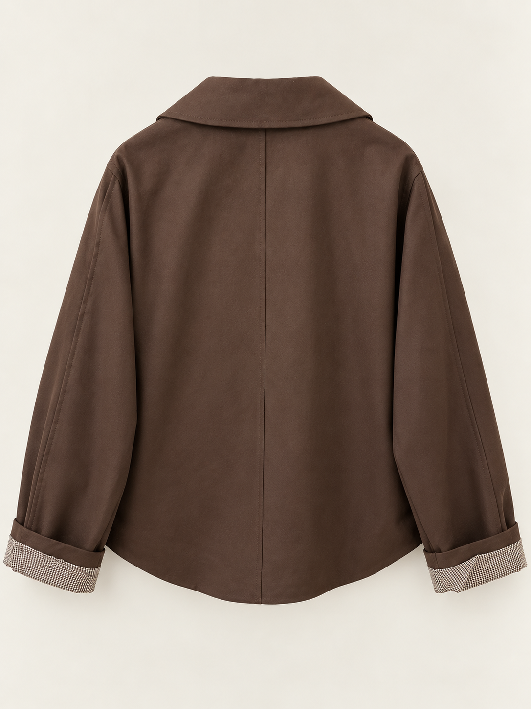 TRENCH DOPPIOPETTO CON DETTAGLIO CHECK DONTWAIT