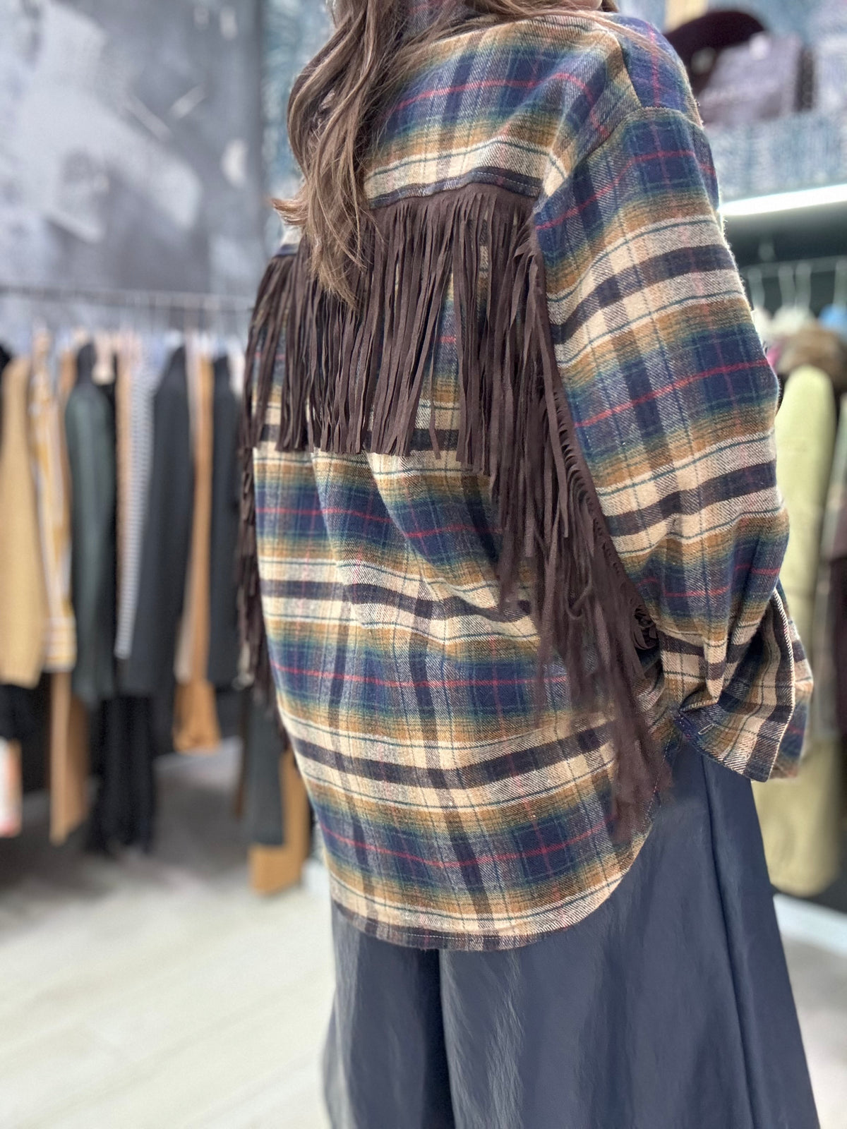 CAMICIA QUADRI CON FRANGE DONTWAIT