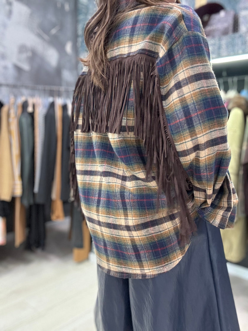 CAMICIA QUADRI CON FRANGE DONTWAIT