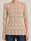TSHIRT IN PIZZO LAVORATO ECRU PHILIALOFT