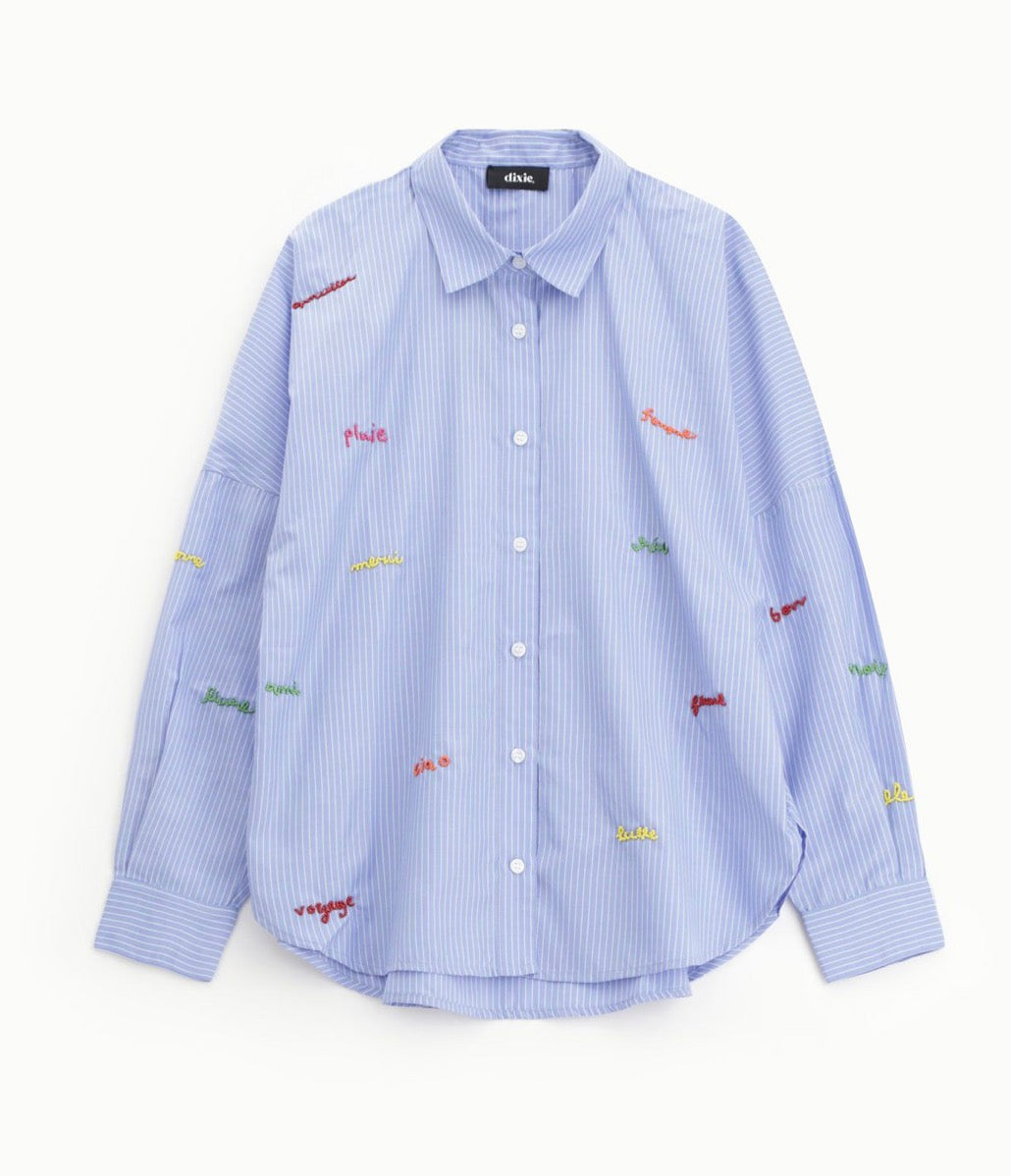 CAMICIA SCRITTE PERLINE DIXIE