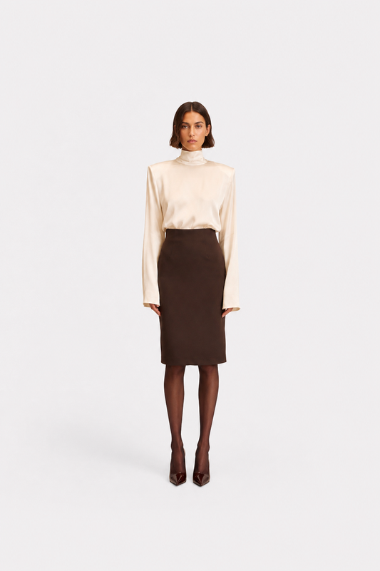 SKIRT DINA CIOCCOLATO ANIYEBY