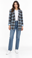 GIACCA CHECK CELESTE DONTWAIT
