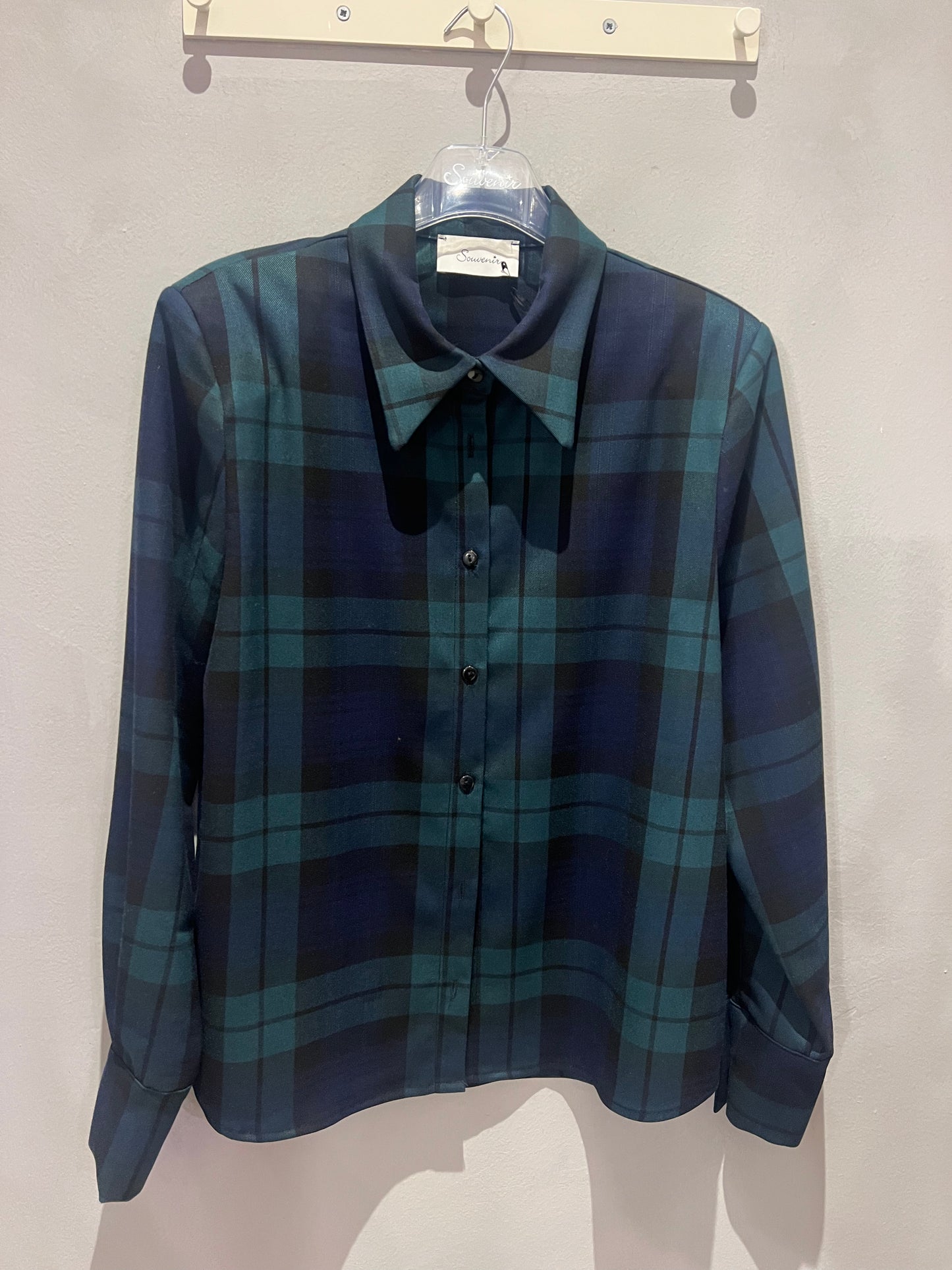 CAMICIA CHECK BLU VERDE SOUVENIR