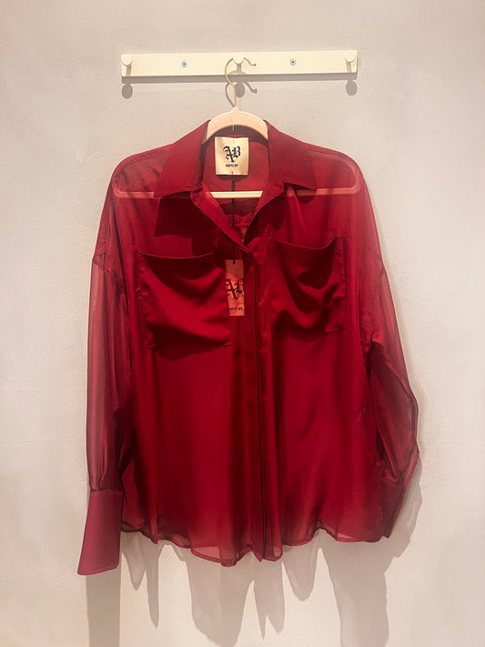 CAMICIA OVER BORDEAUX ANIYE BY